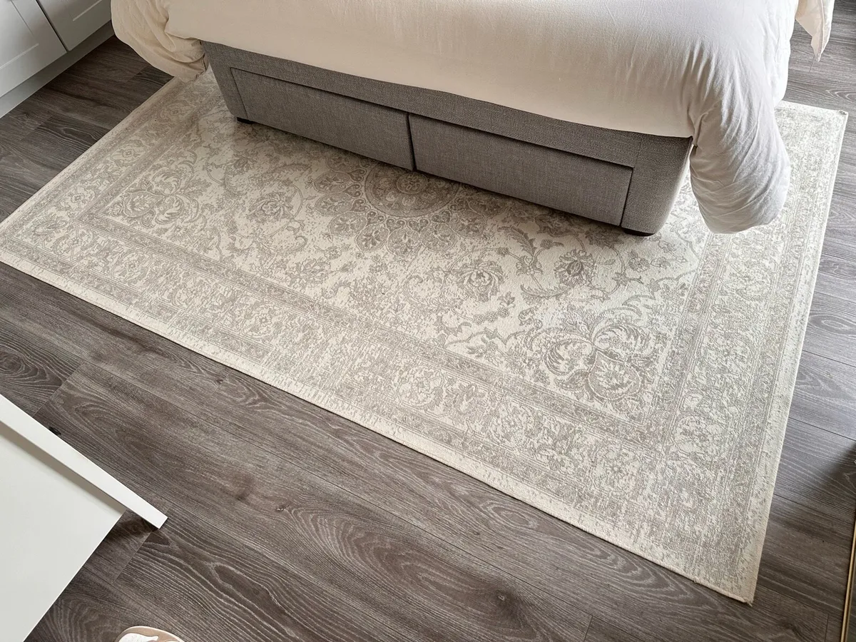 Oriental Rug Cream 160x230cm -Anthracite colors - Image 1