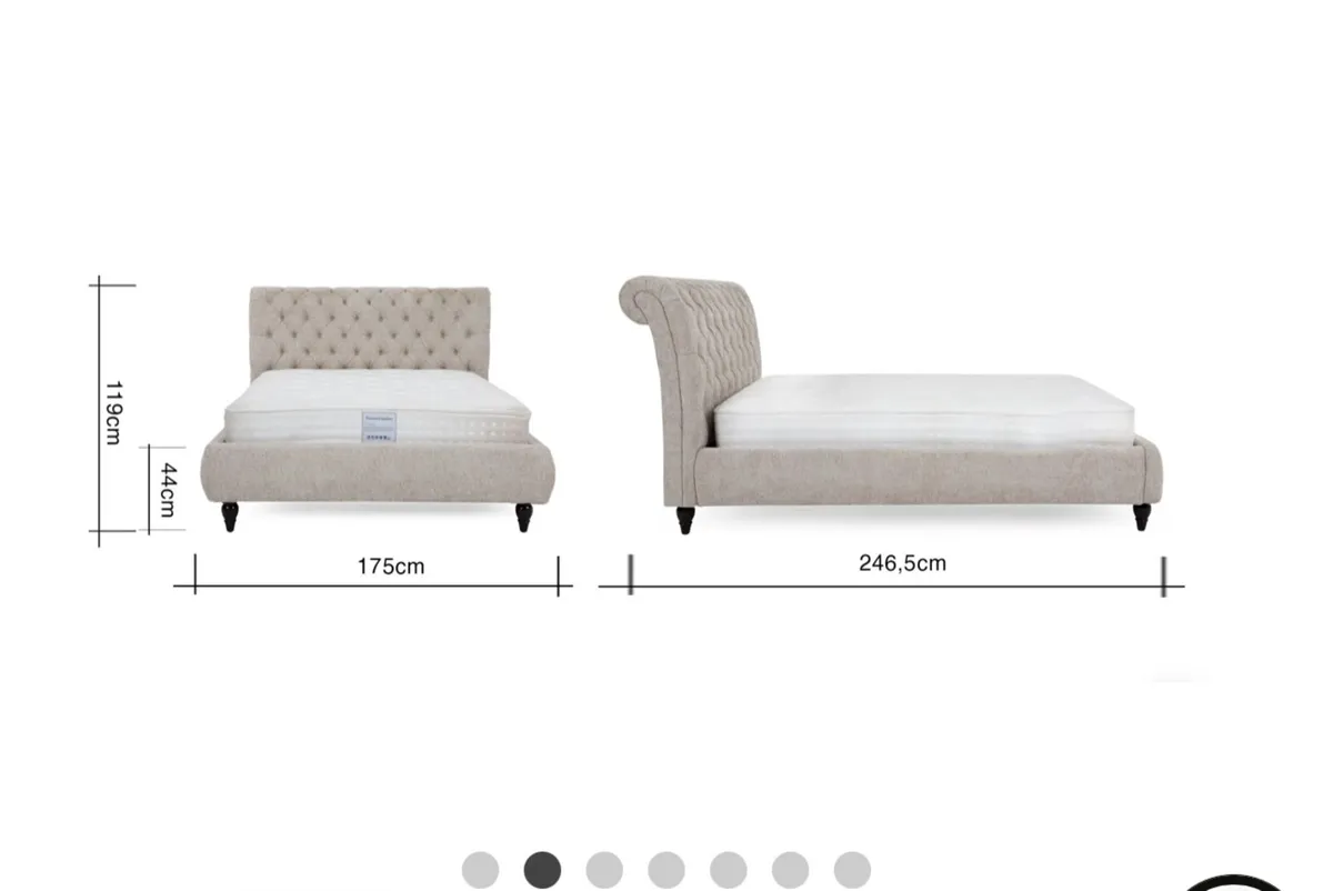 Indulge Light Teal 5ft Bed Frame ONO - Image 3