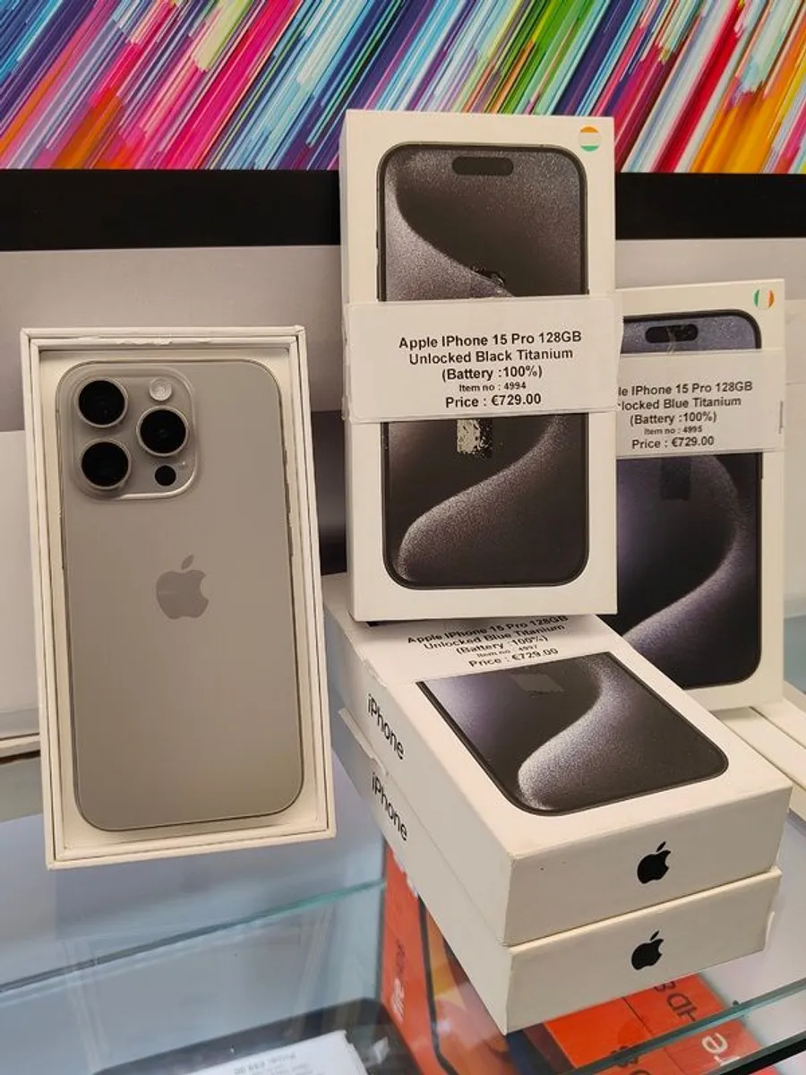 iPhone 15 PRO 128GB SimFree Unlocked Little Use Like New (Battery is 100% Original) - Image 1