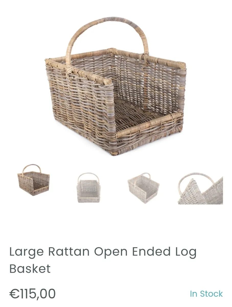 Large Rattan Log Basket - Image 1