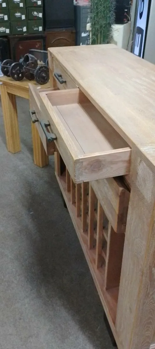 Modern Bleached Hardwood Sideboard - Image 2