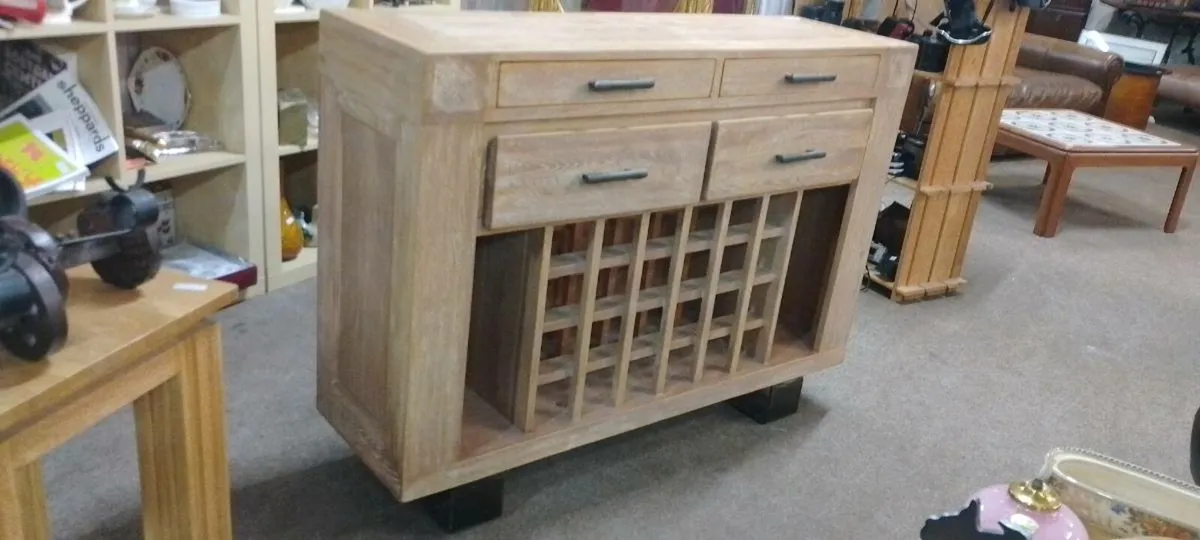 Modern Bleached Hardwood Sideboard - Image 1
