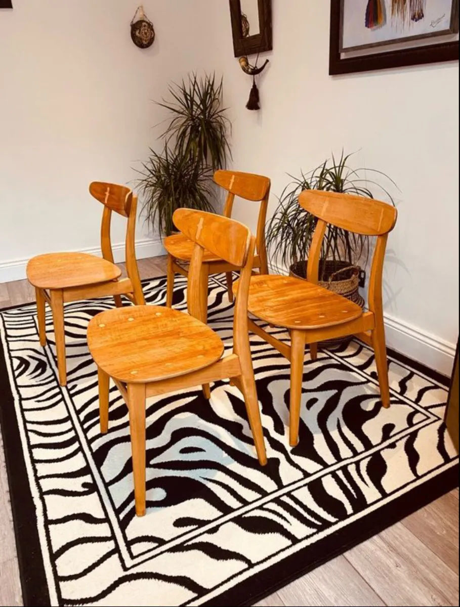 Mid Century Danish Dining Chairs x 4 - Image 3
