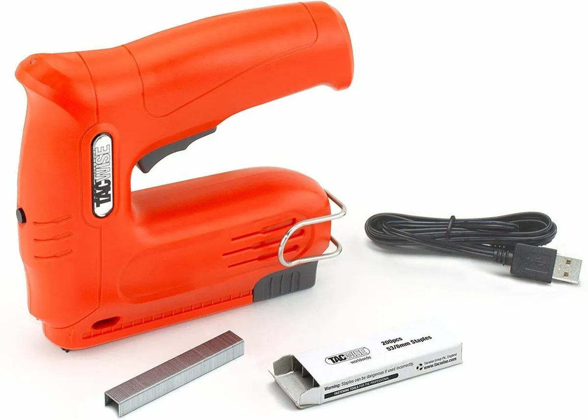 Cordless 4V Staple Nail Gun, Powerful - Image 2