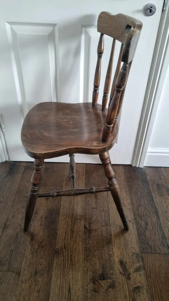 Two Vintage Spindle Back Chairs - Image 2