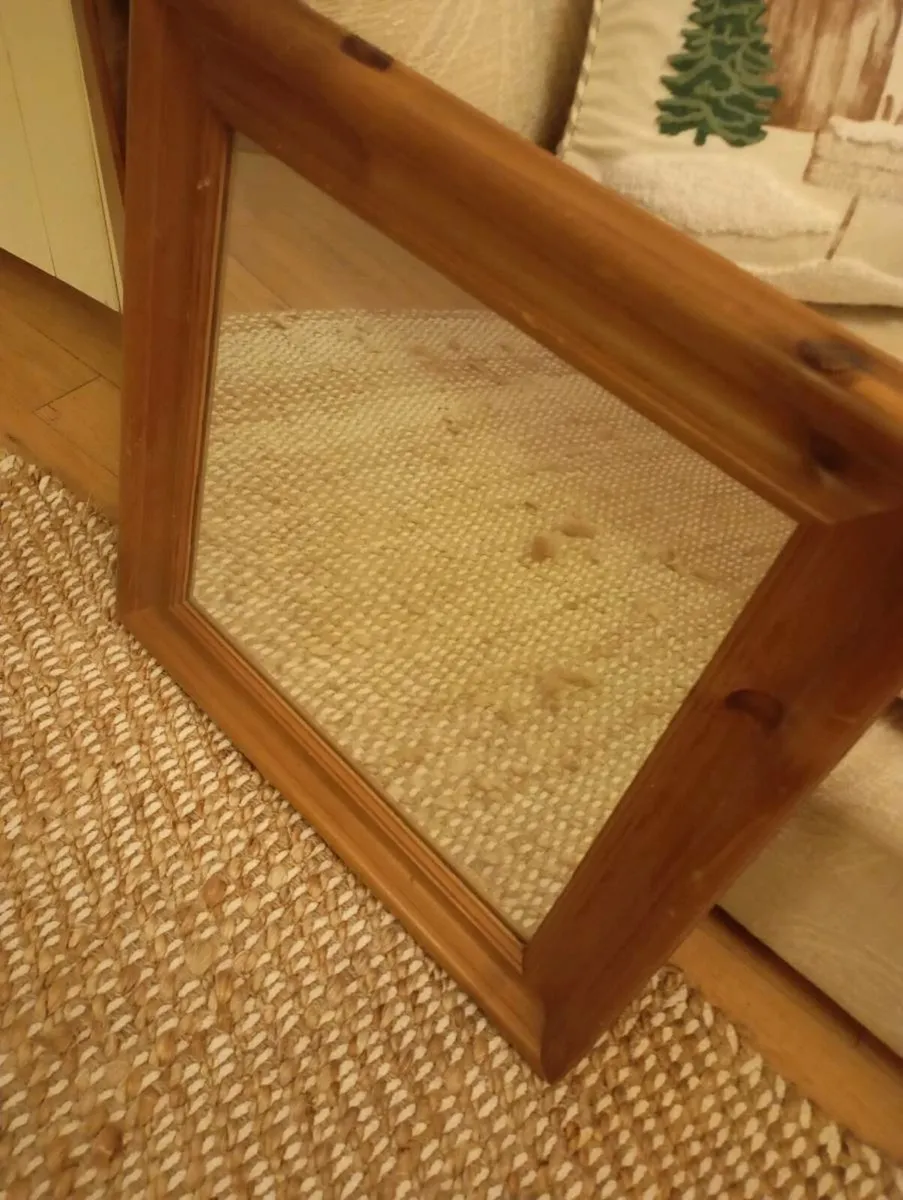 Pine framed mirror