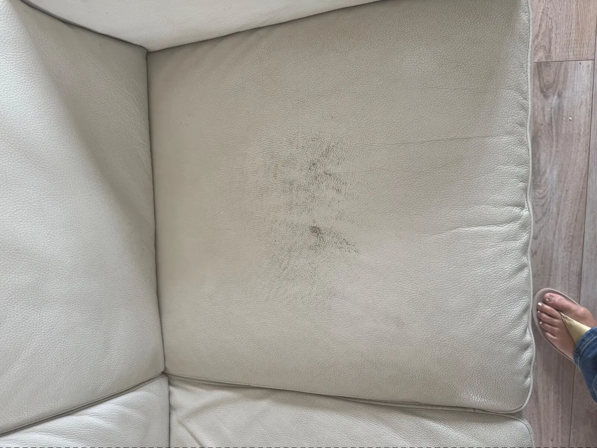 FREE White Leather sofa - Image 4