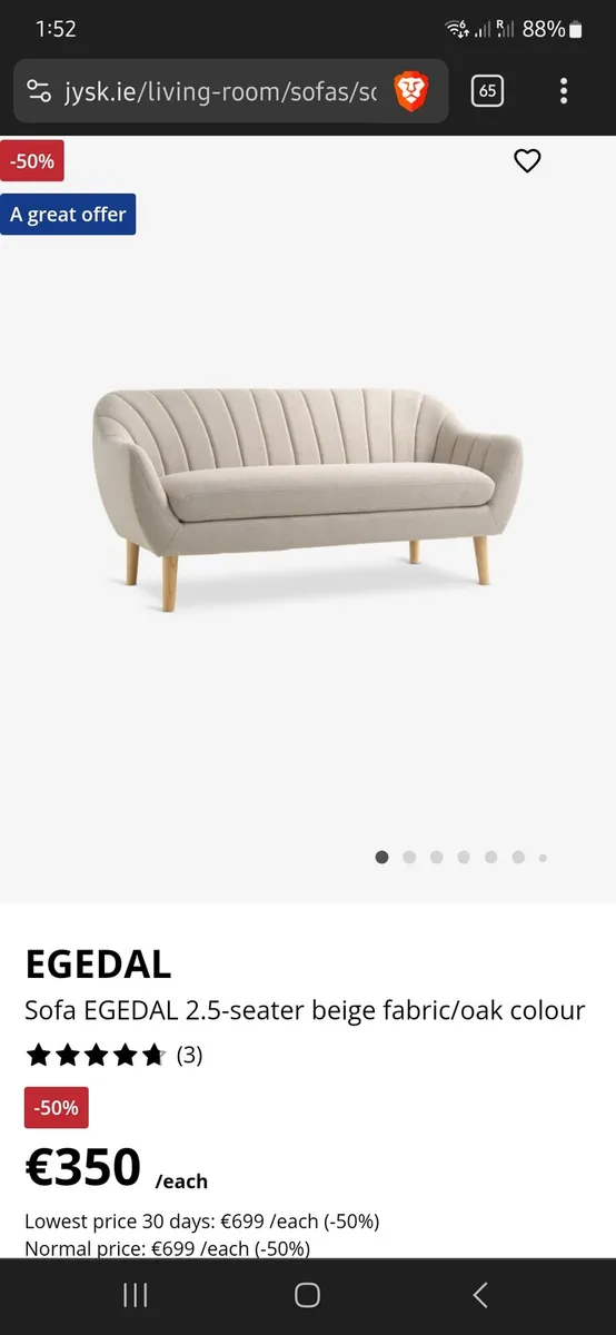 Sofa 2.5 seater 2 months old only, Like a NEW sofa - Image 3
