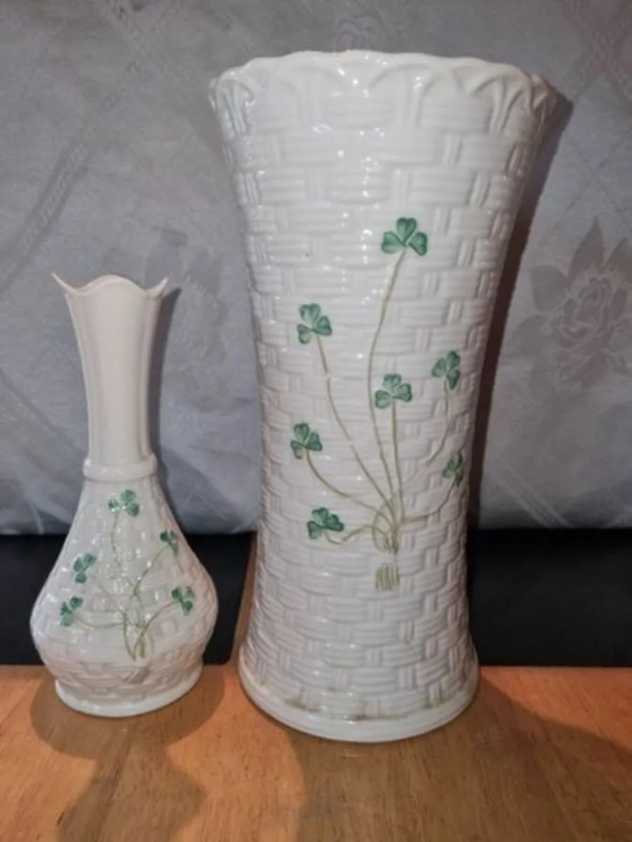 Belleek two vases - Image 1