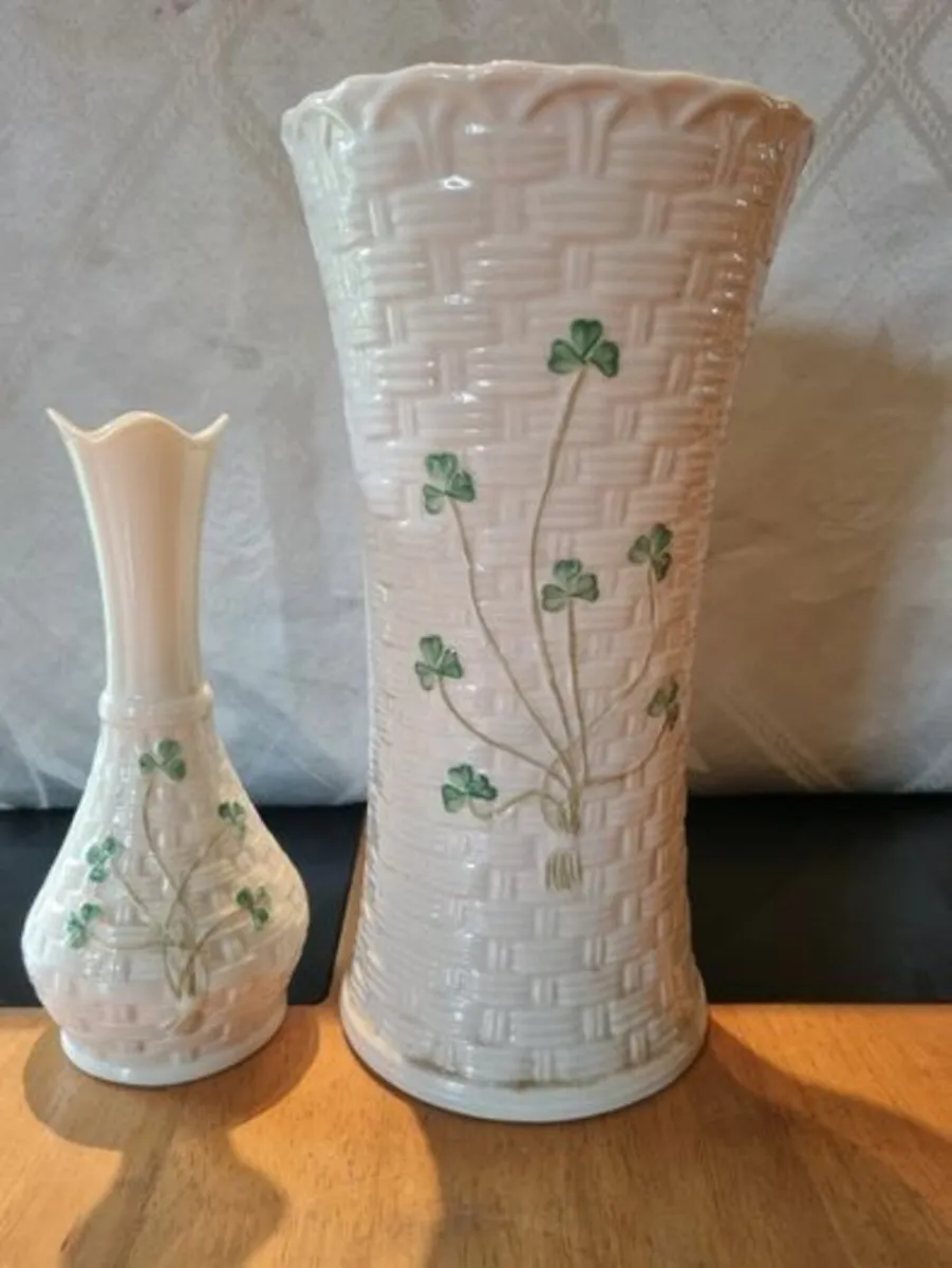 Belleek two vases - Image 2