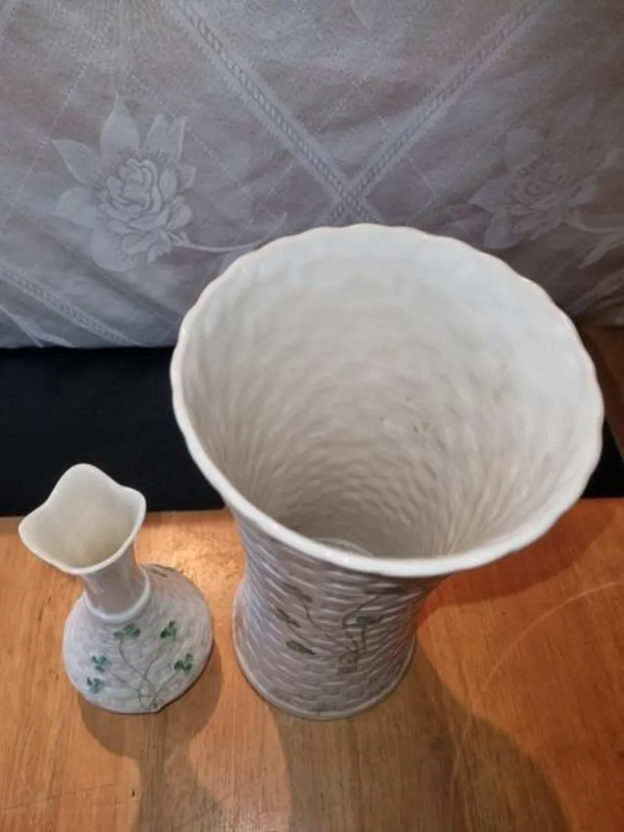 Belleek two vases - Image 3