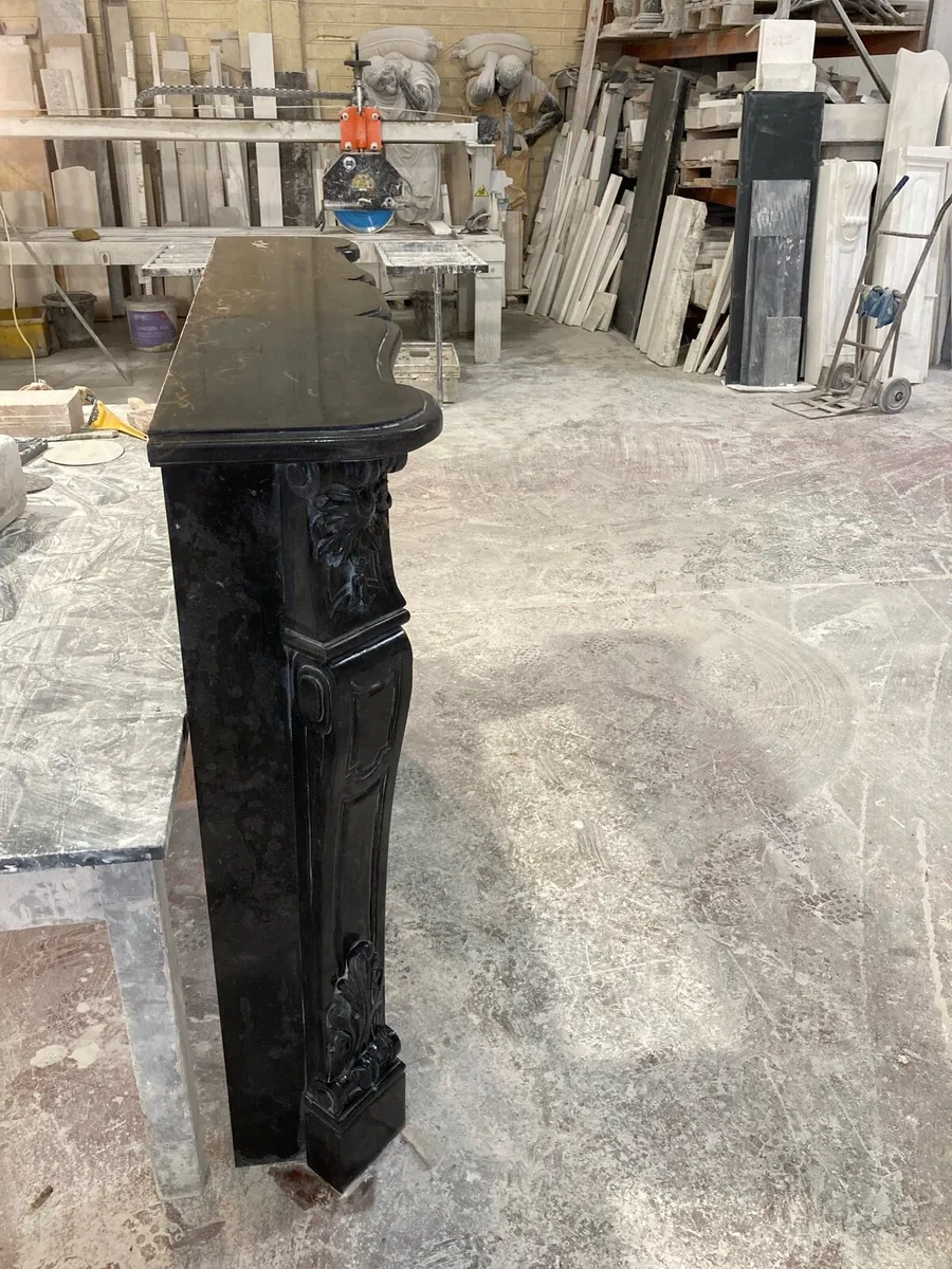 Black marble fireplace - Image 2