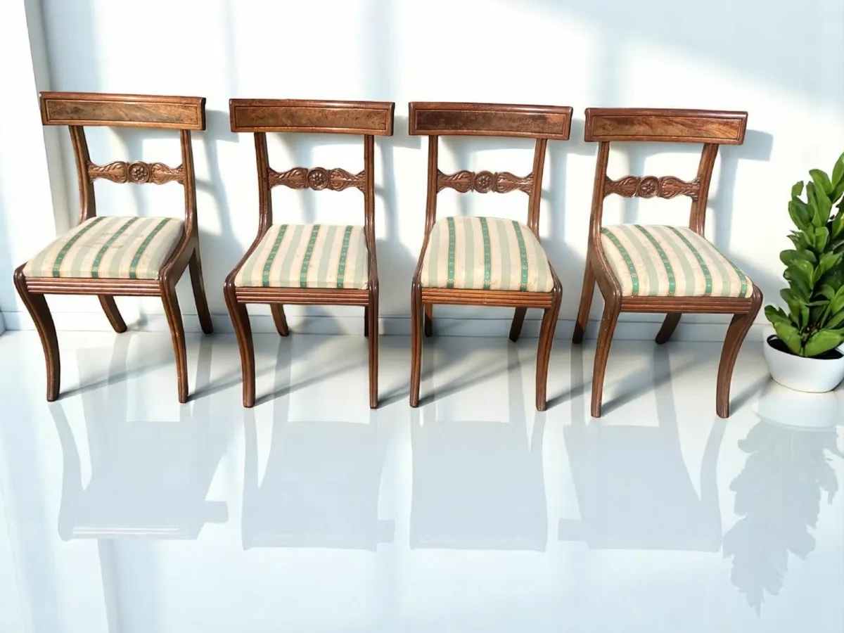Antique Chairs x 4 - Regency - Image 1