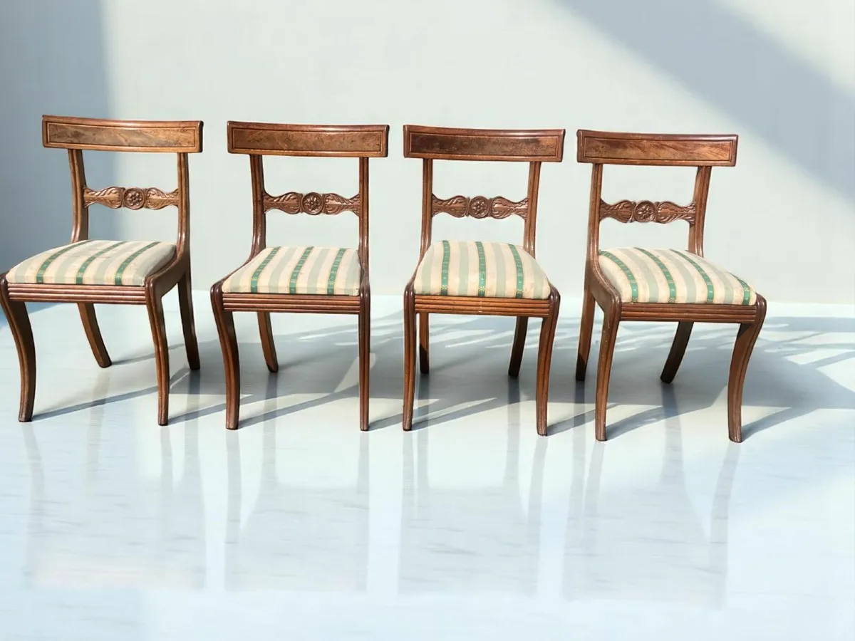 Antique Chairs x 4 - Regency - Image 4