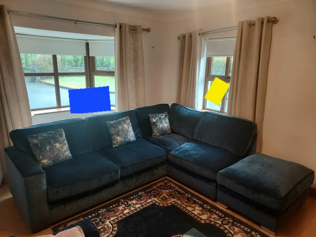 Couch, footstool & armchair - Image 1