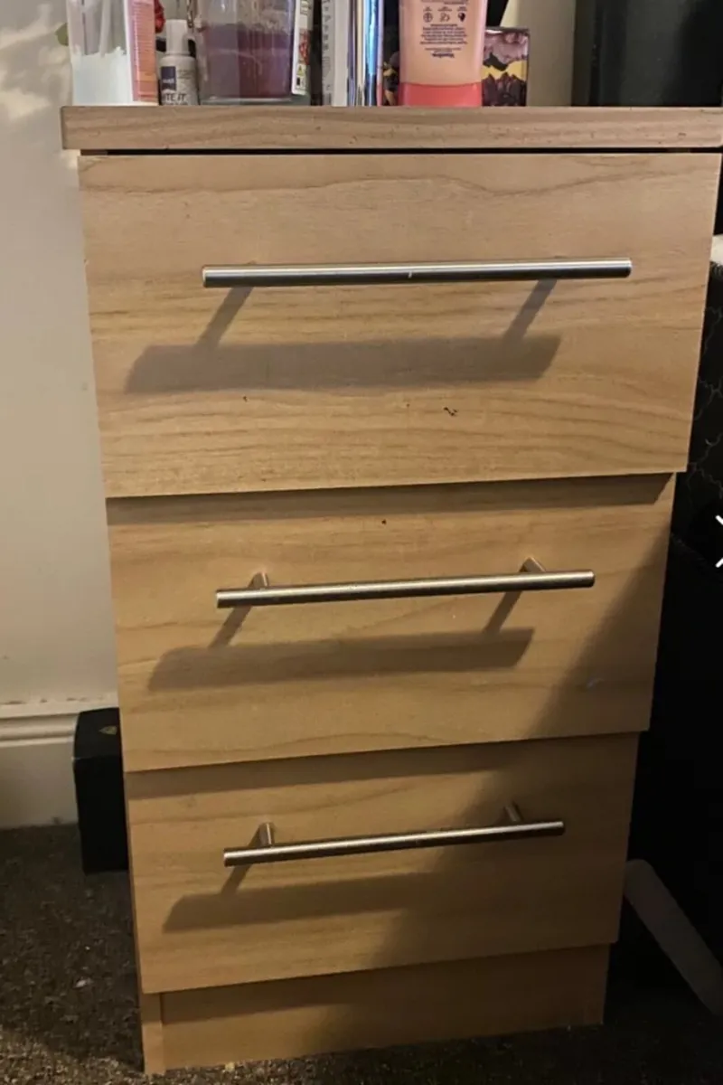 Brown side bed drawer
