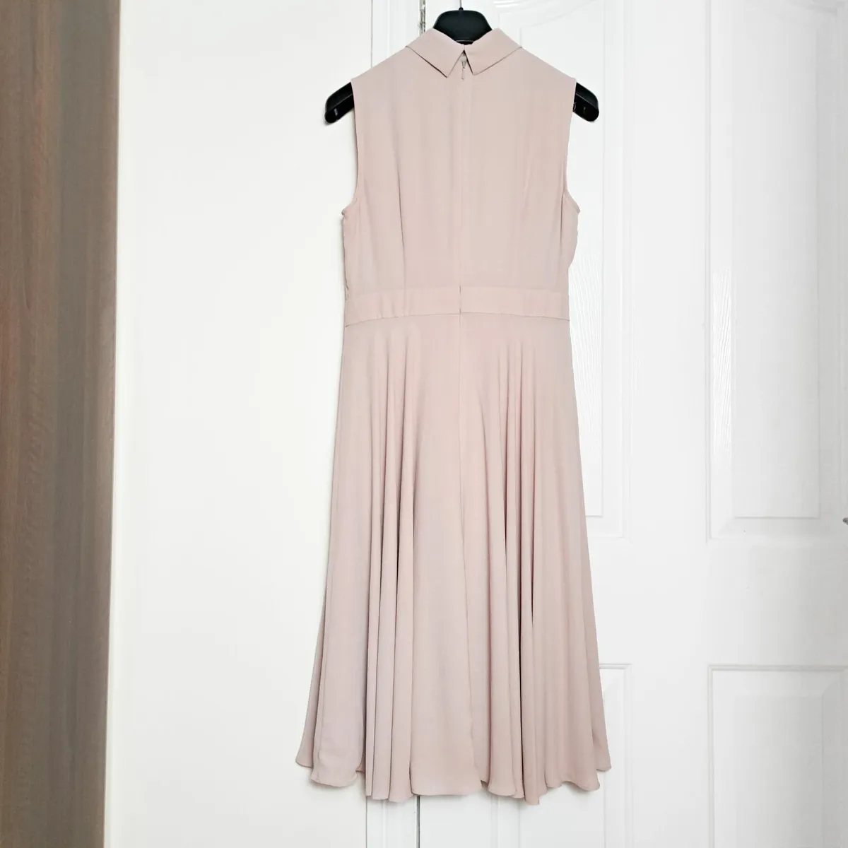 Hobbs Beige Pink Neutral Midi Dress 10UK/38EU - Image 4