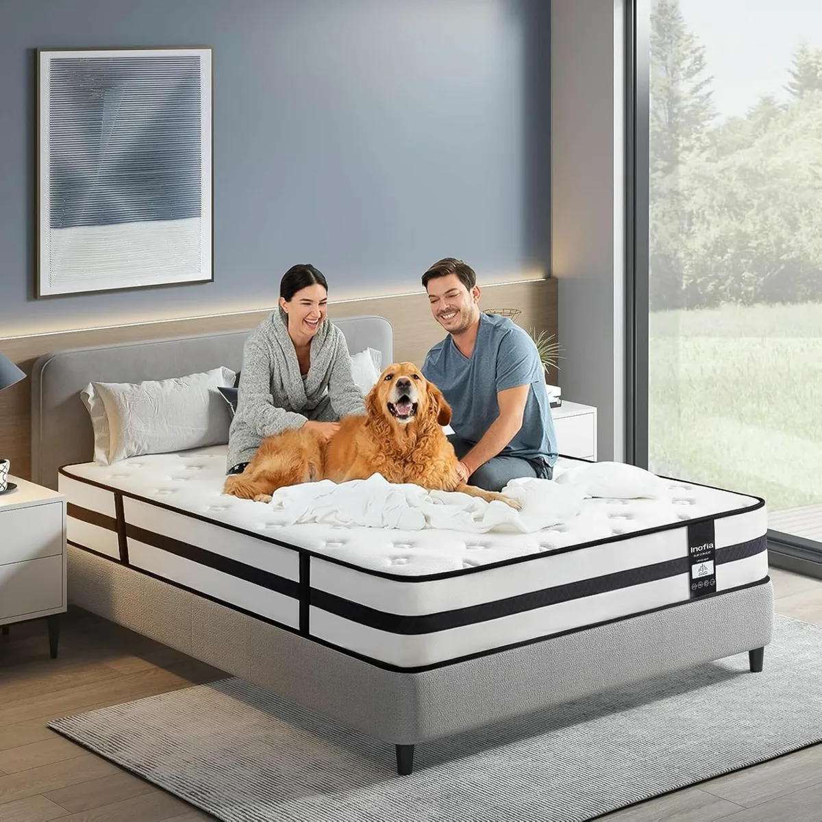 Sleep Single Mattresses Memory Foam Hybrid 190x90 - Image 2