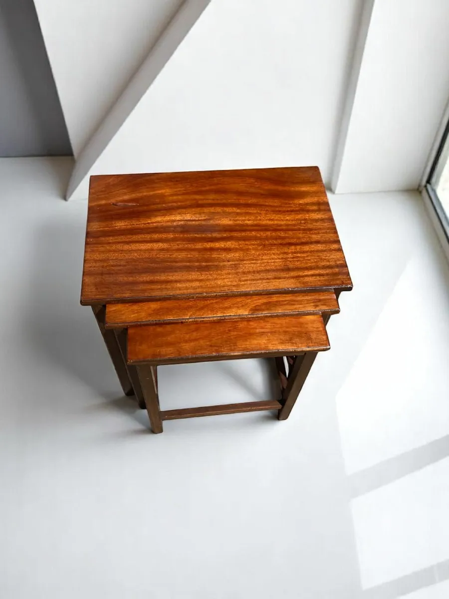 Nest of Tables - Antique - Mahogany. - Image 3