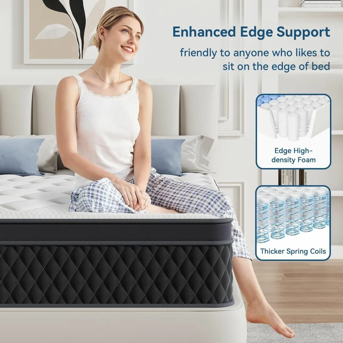 Double Mattress Memory Foam Medium Firm 120x190cm - Image 4