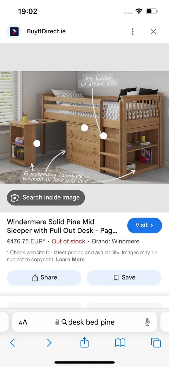 Desk bunk bed - Image 3