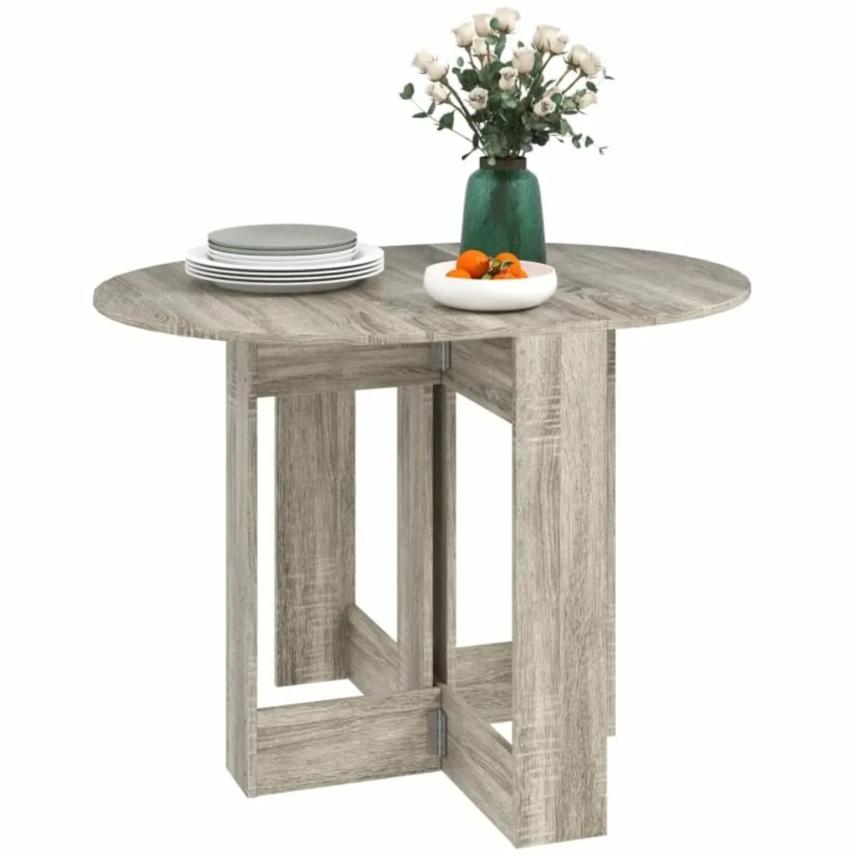 Space-saving Drop Leaf Table, Folding Dining Table - Image 1