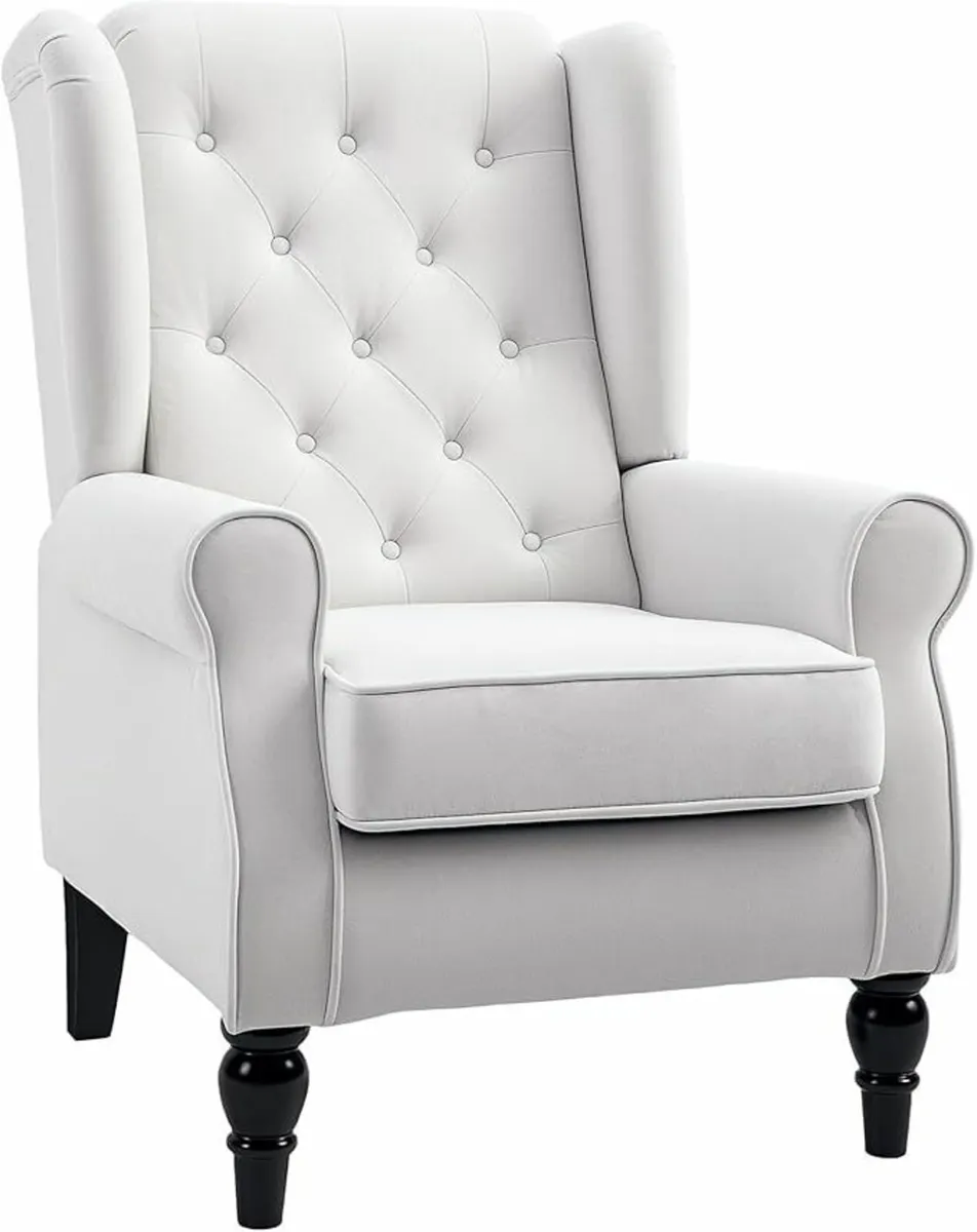 Retro Accent Chair Wingback Armchair Living Room - Image 2