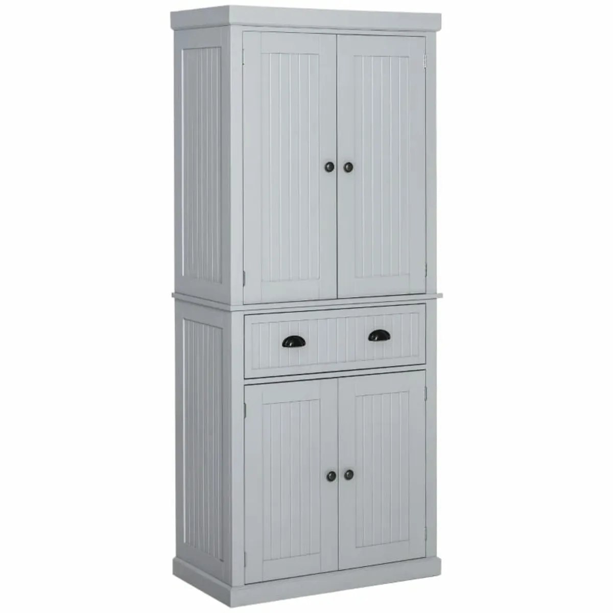Freestanding Multi-Storage Kitchen Cabinet - Grey - Image 1