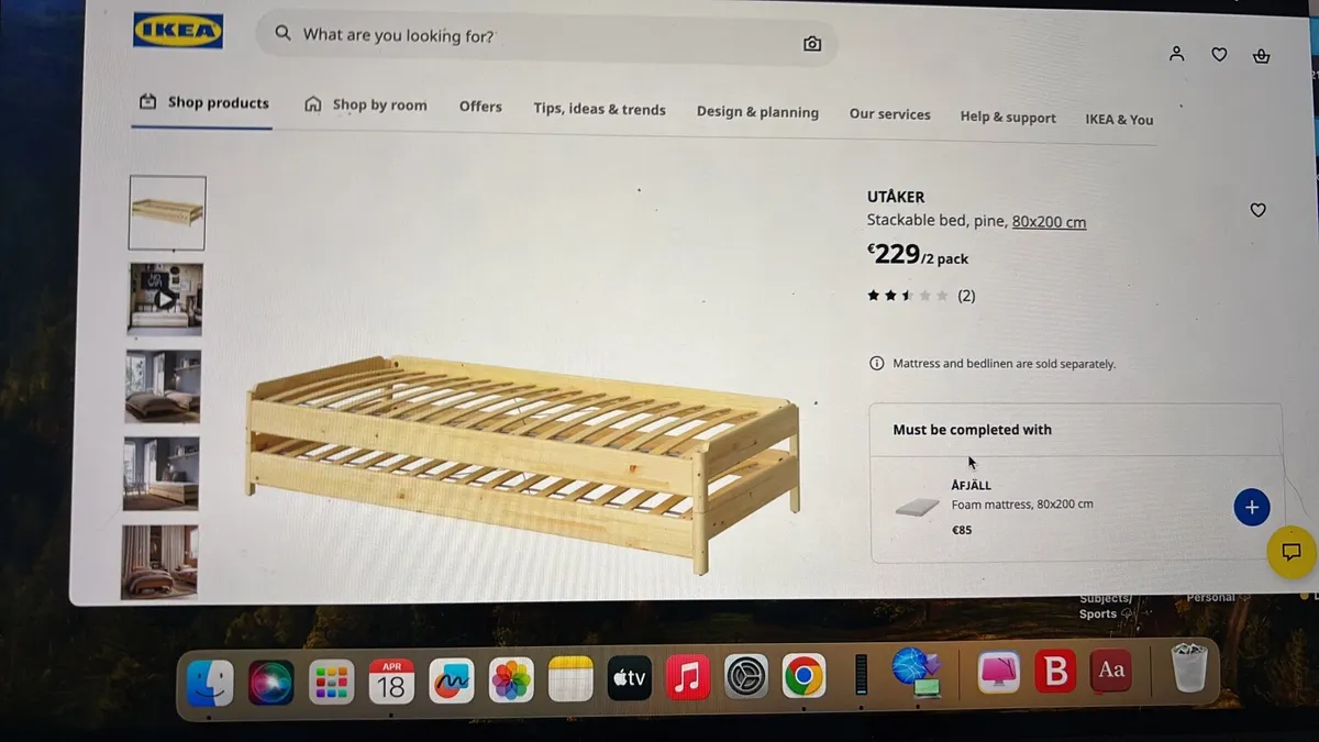 IKEA stackable single beds