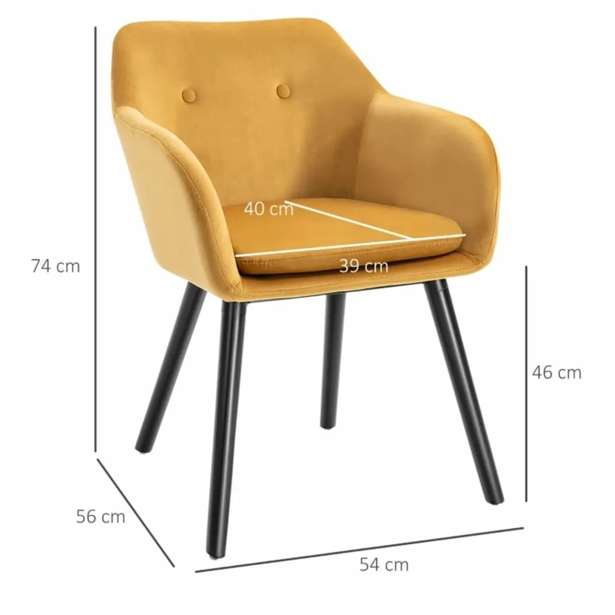Dining Chairs Set of 2 Modern Upholstered Fabric V - Image 2