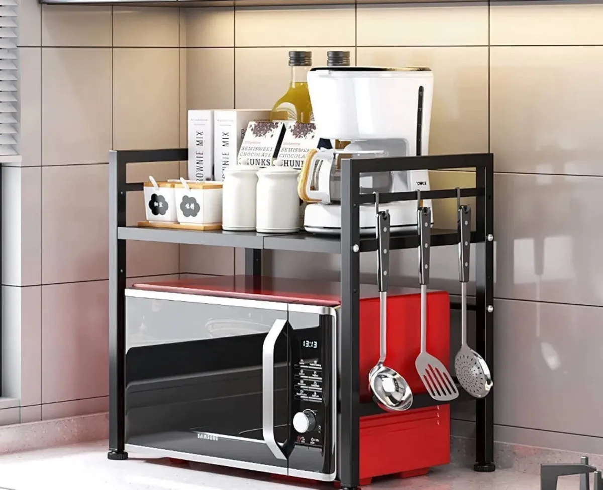 2 Tier Adjustable Rack for Microwave NEW - Image 1