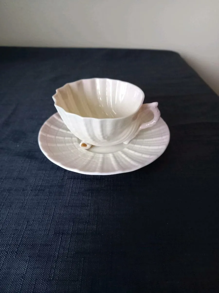 Belleek Teacup & Saucer - Image 1