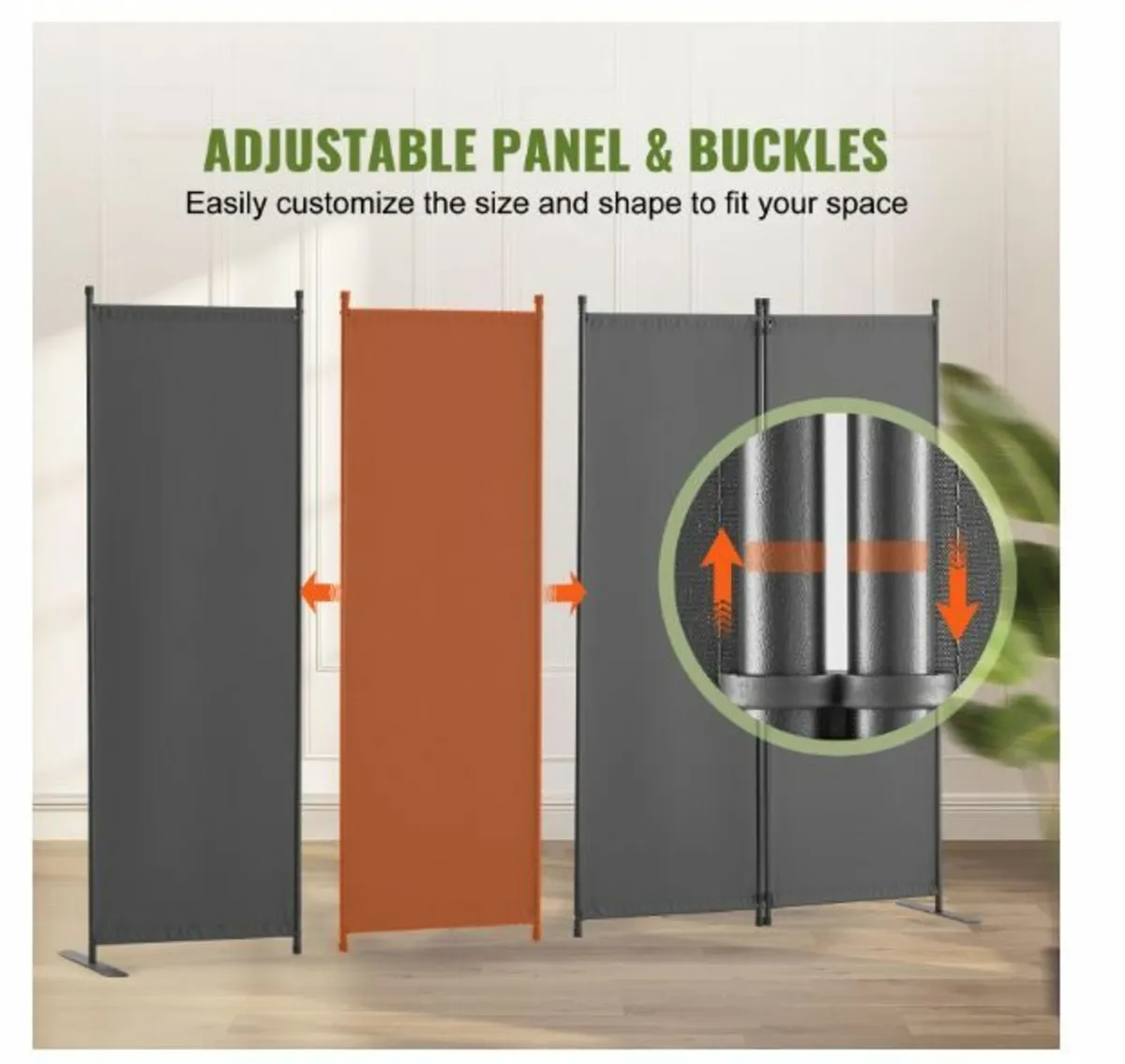 Room Divider 4-Panel Folding Privacy Screen - Image 2