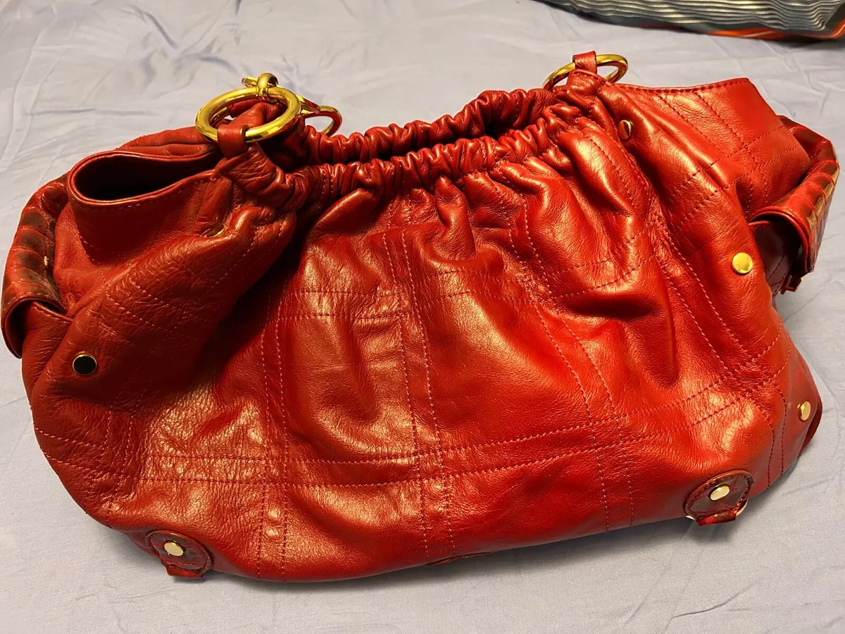 Red leather bag - Image 3