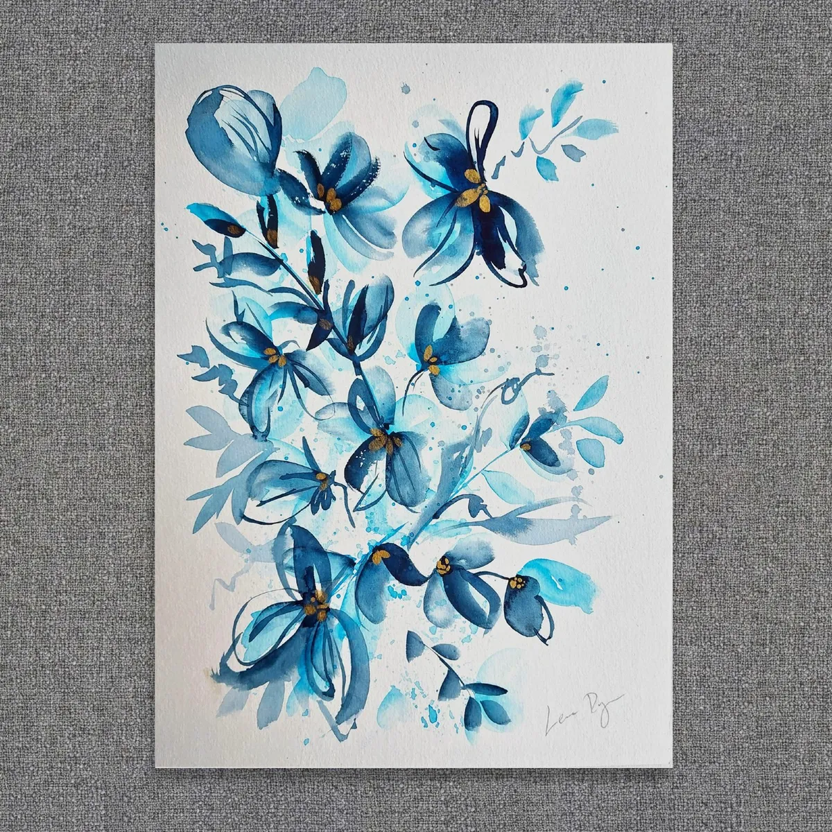 Original Watercolour Floral Painting - Image 1