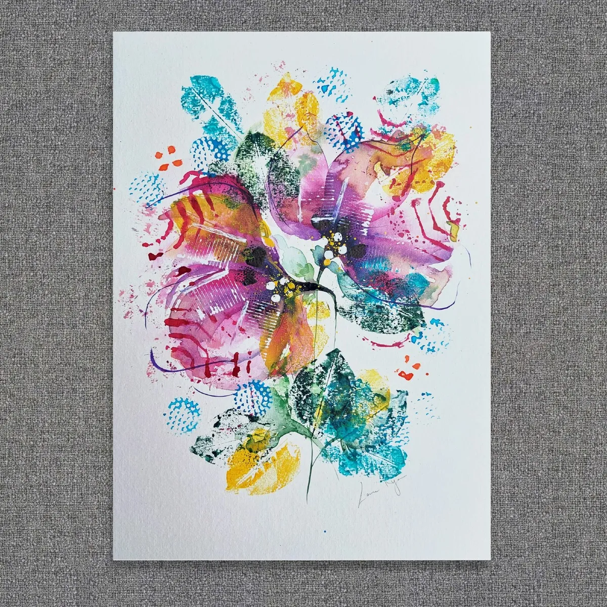 Original Watercolour Floral Painting - Image 1