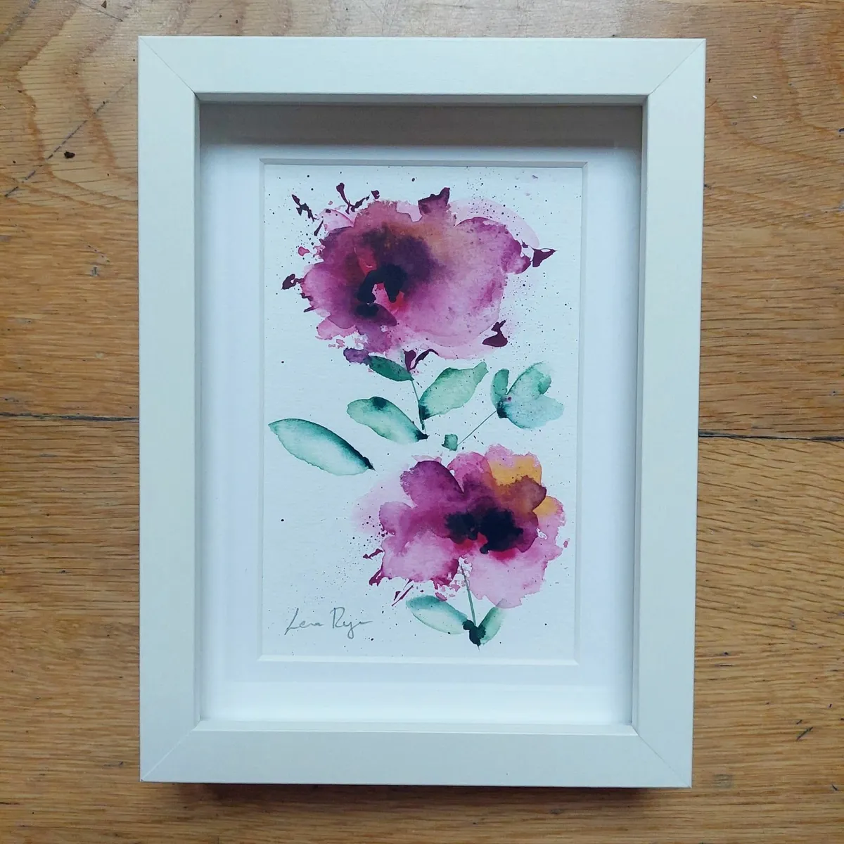 TWO FRAMED Original Watercolour Floral Paintings - Image 2