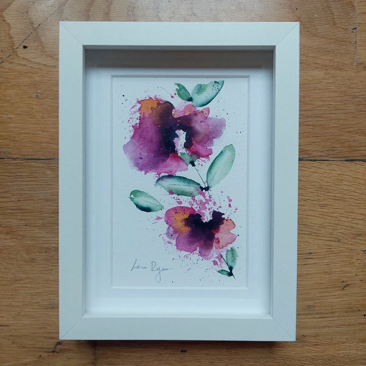 TWO FRAMED Original Watercolour Floral Paintings - Image 3