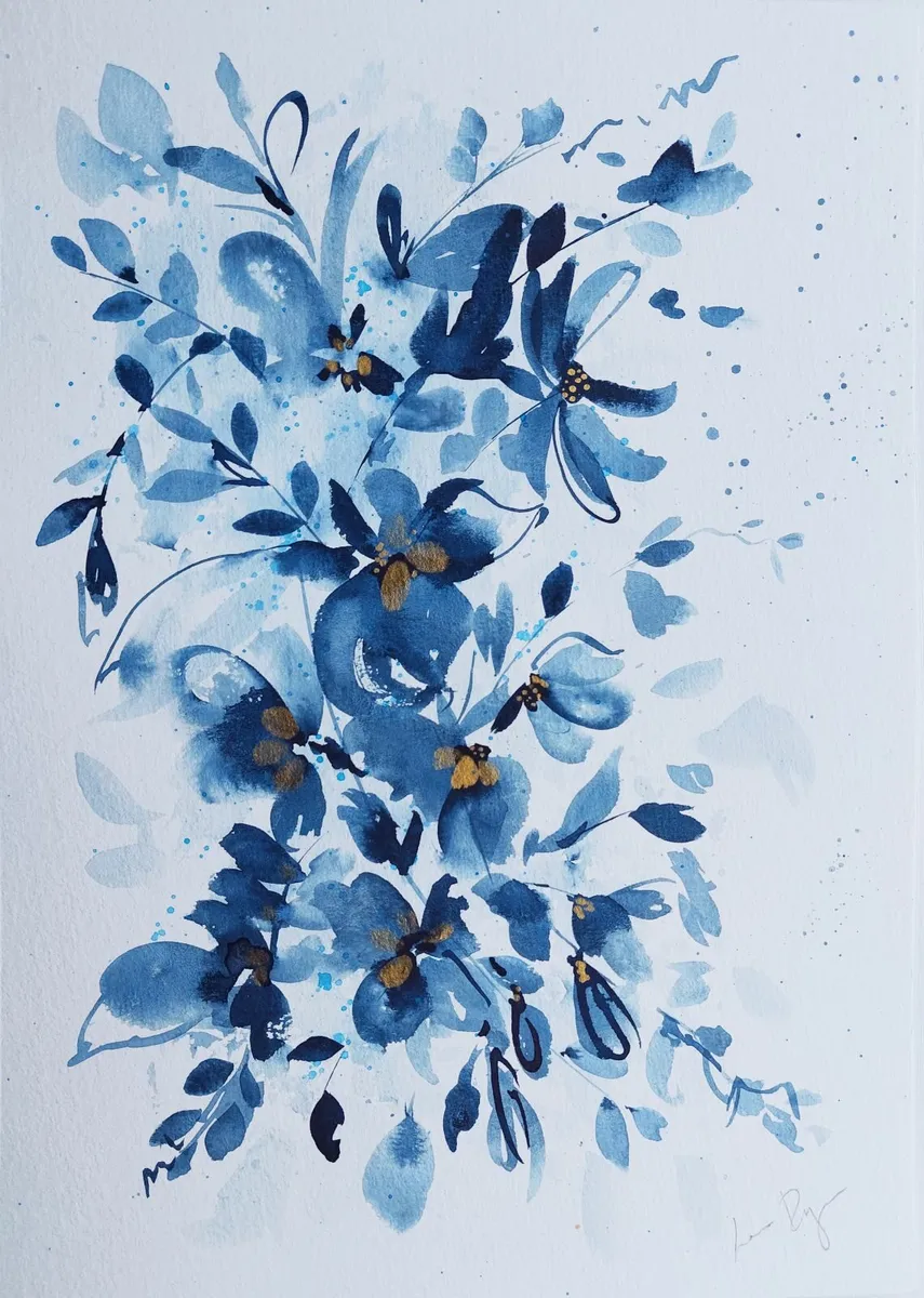 Original Watercolour Floral Painting - Image 1