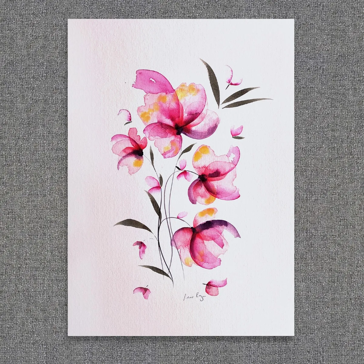 Original Watercolour Floral Painting - Image 1