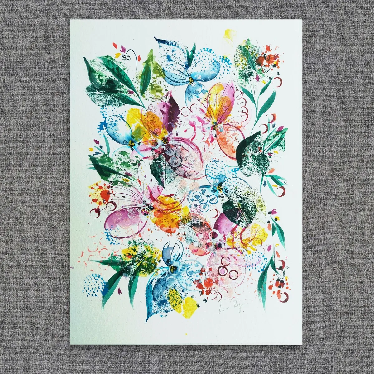 Original Watercolour Floral Painting - Image 1