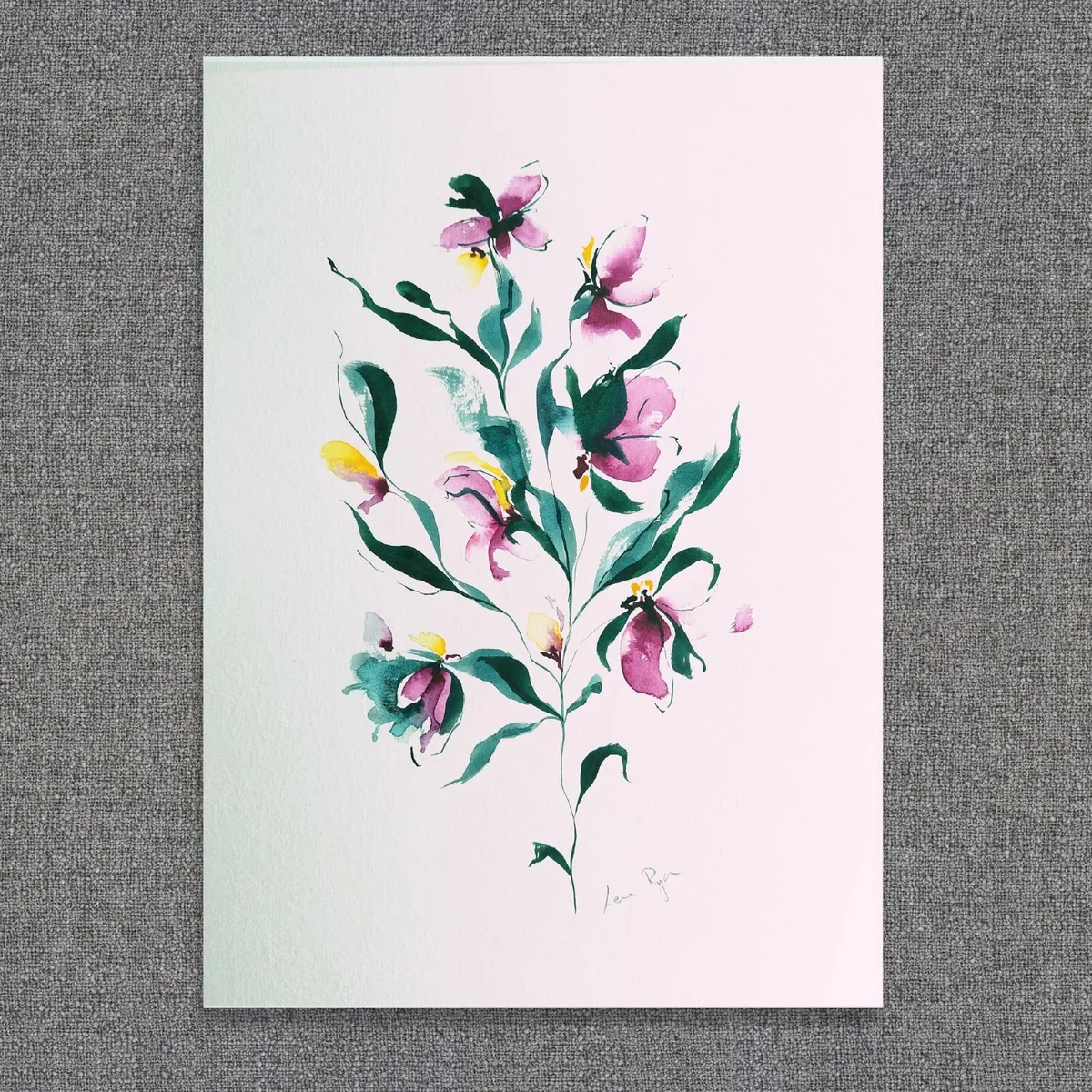 Original Watercolour Floral Painting - Image 2