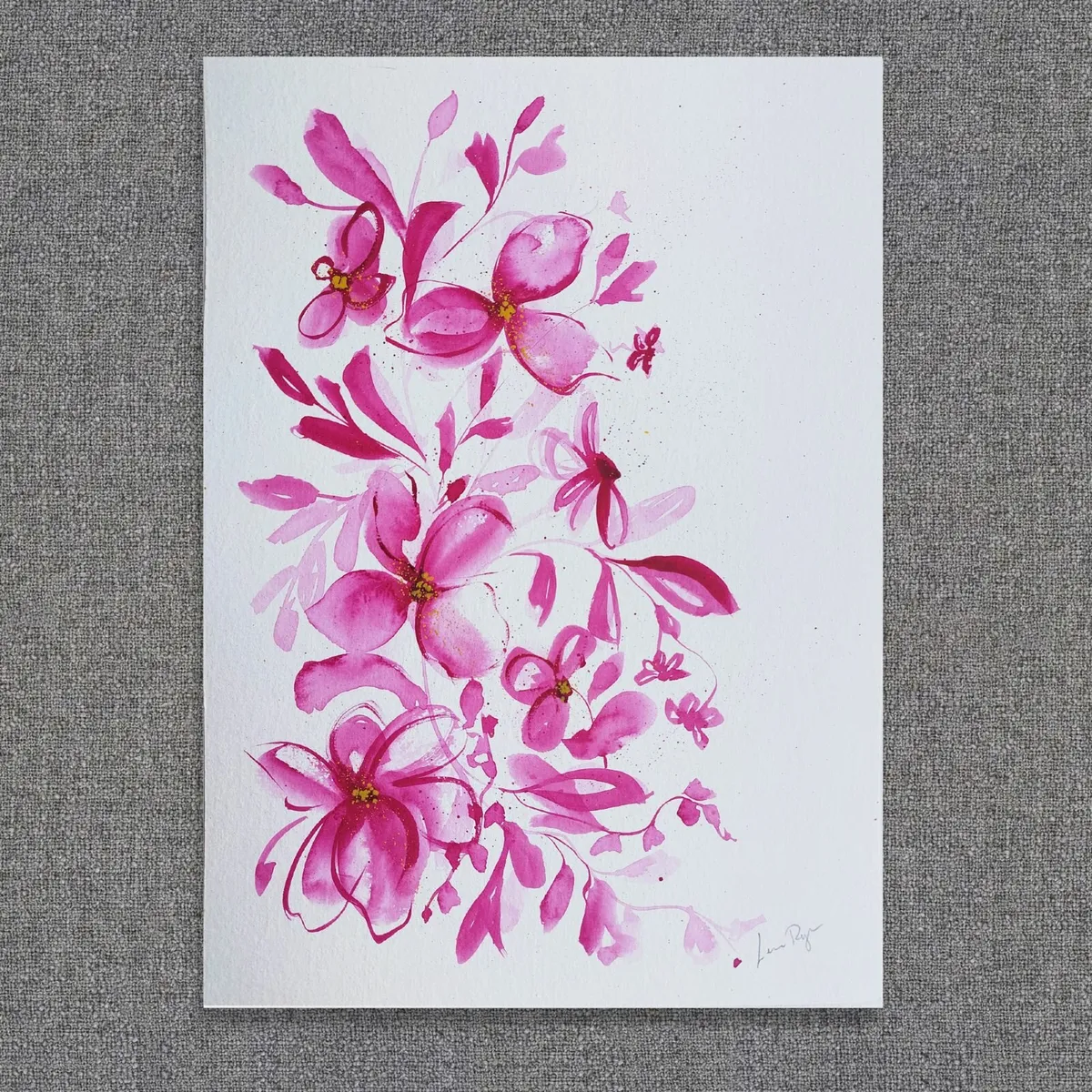 Original Watercolour Floral Painting - Image 1