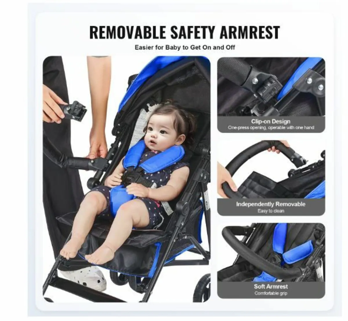 Lightweight Stroller Compact Easy Fold Adjustable - Image 2