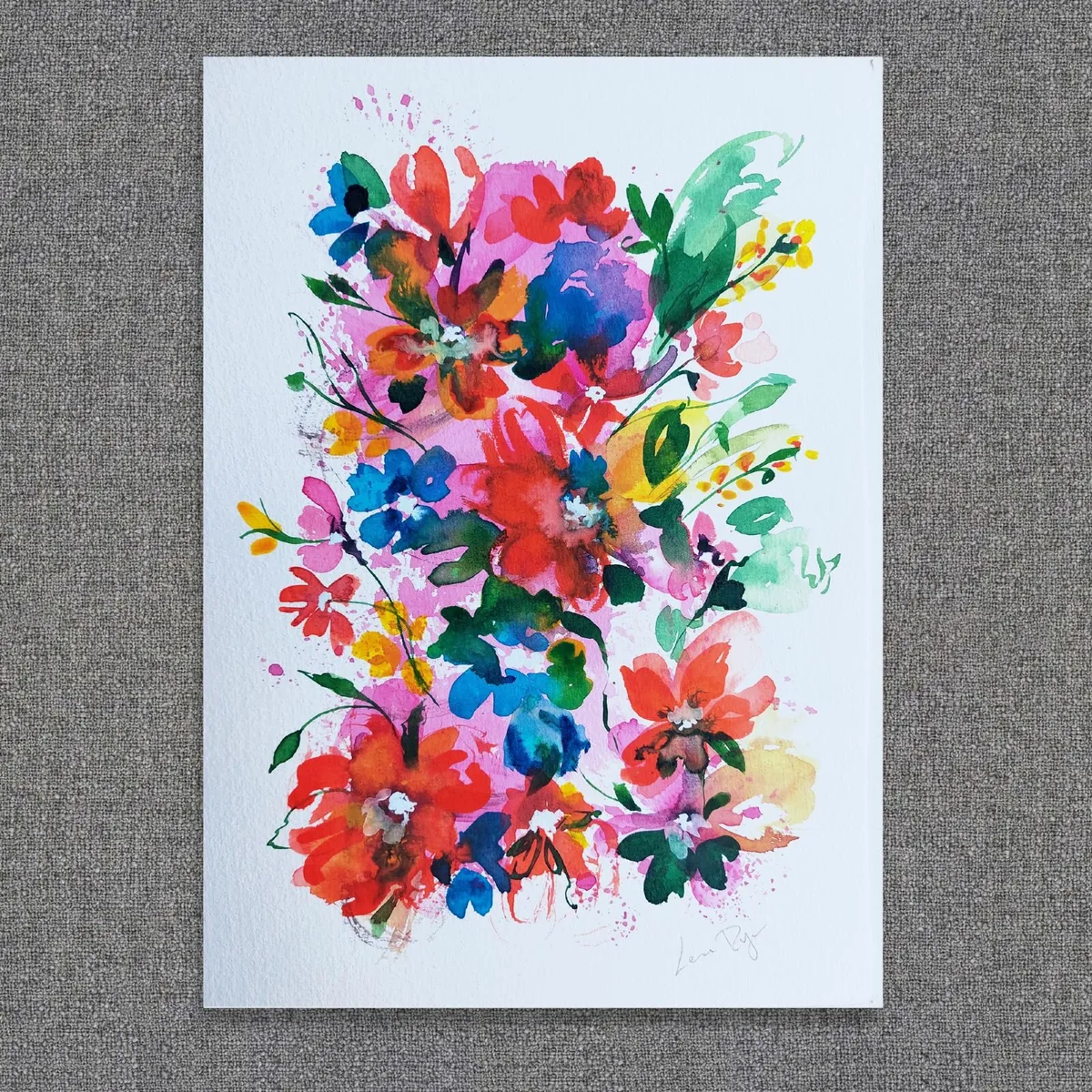 Original Watercolour Floral Painting - Image 1