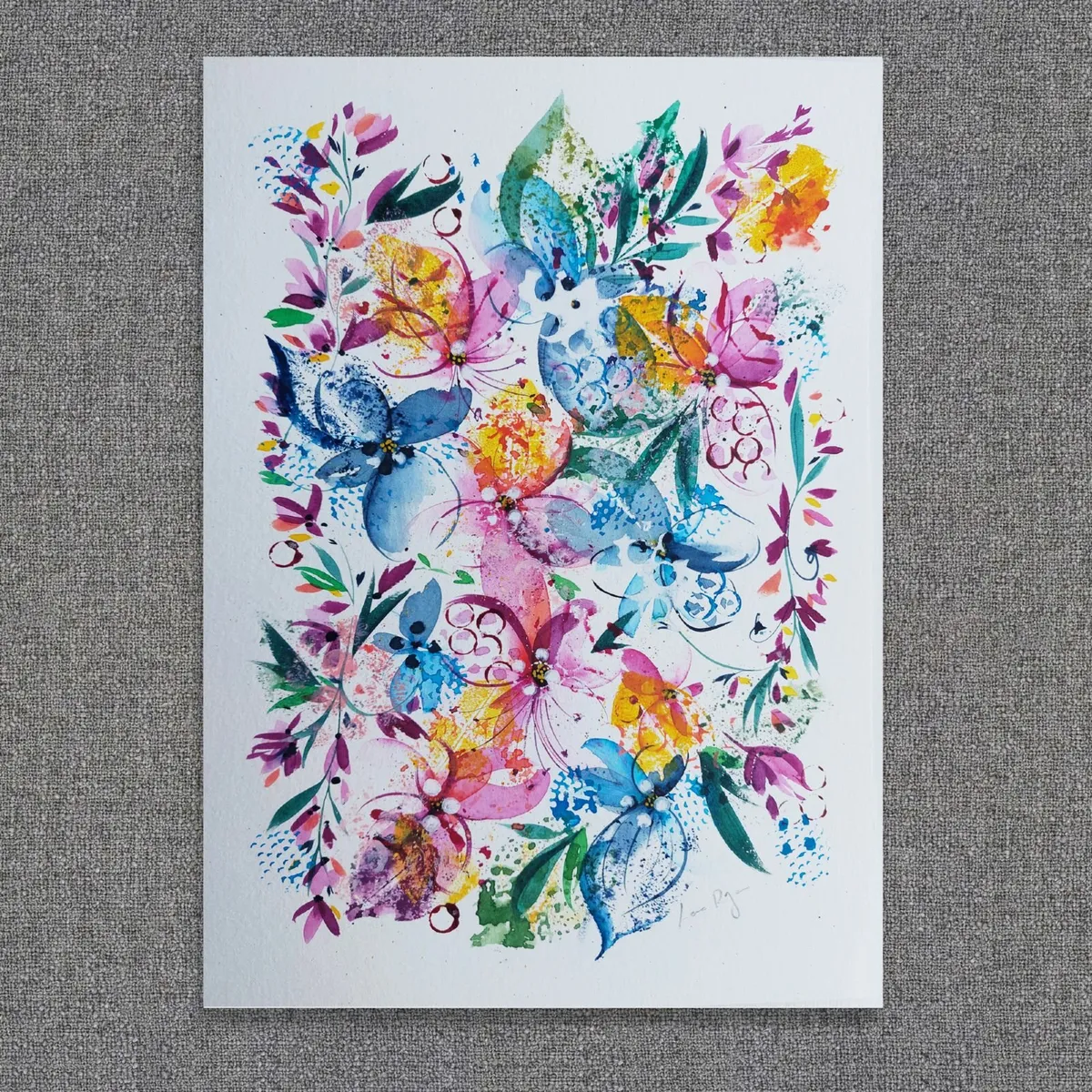 Original Watercolour Floral Painting