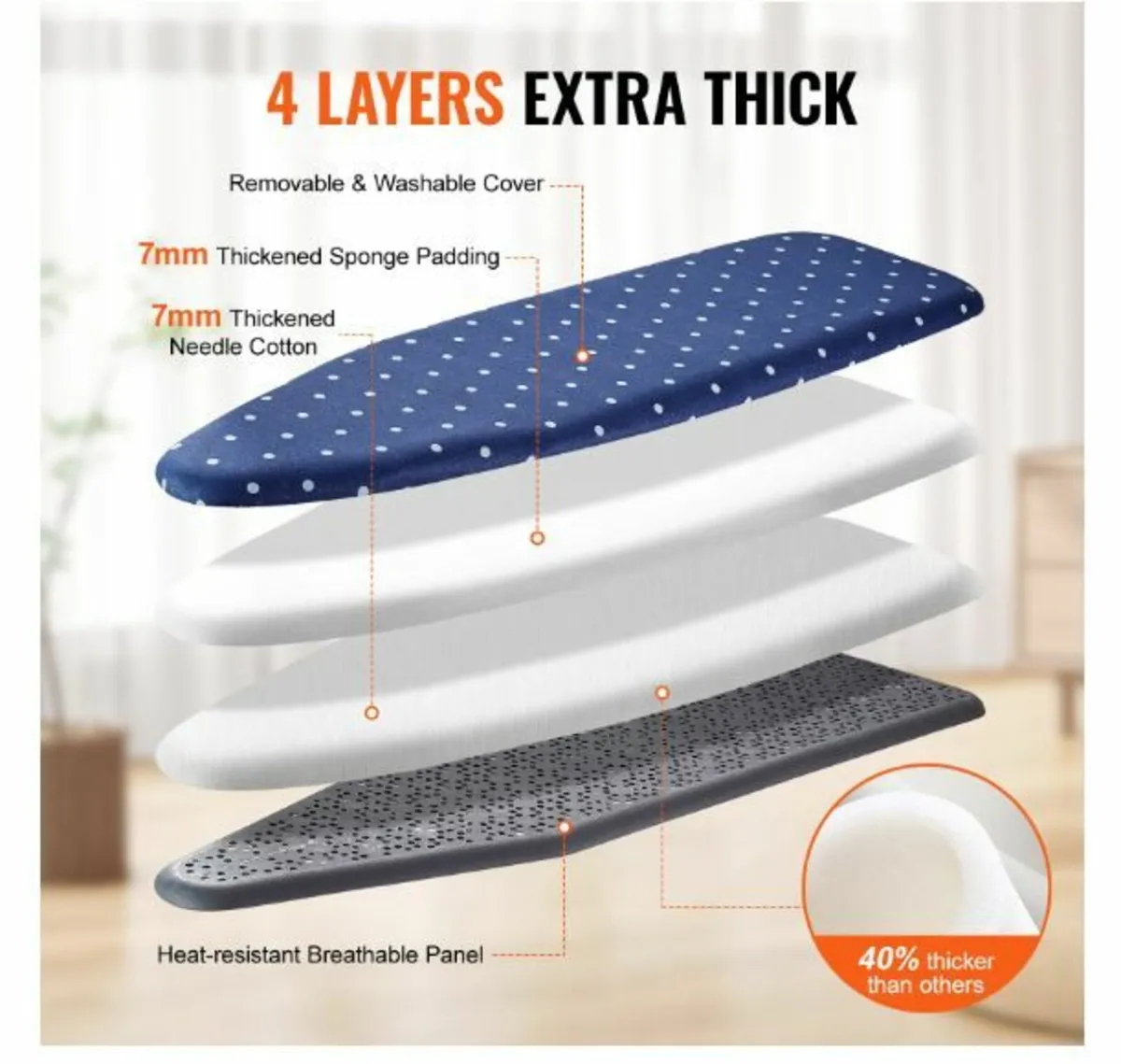 Ironing Board with Bottom Storage Tray - Image 3