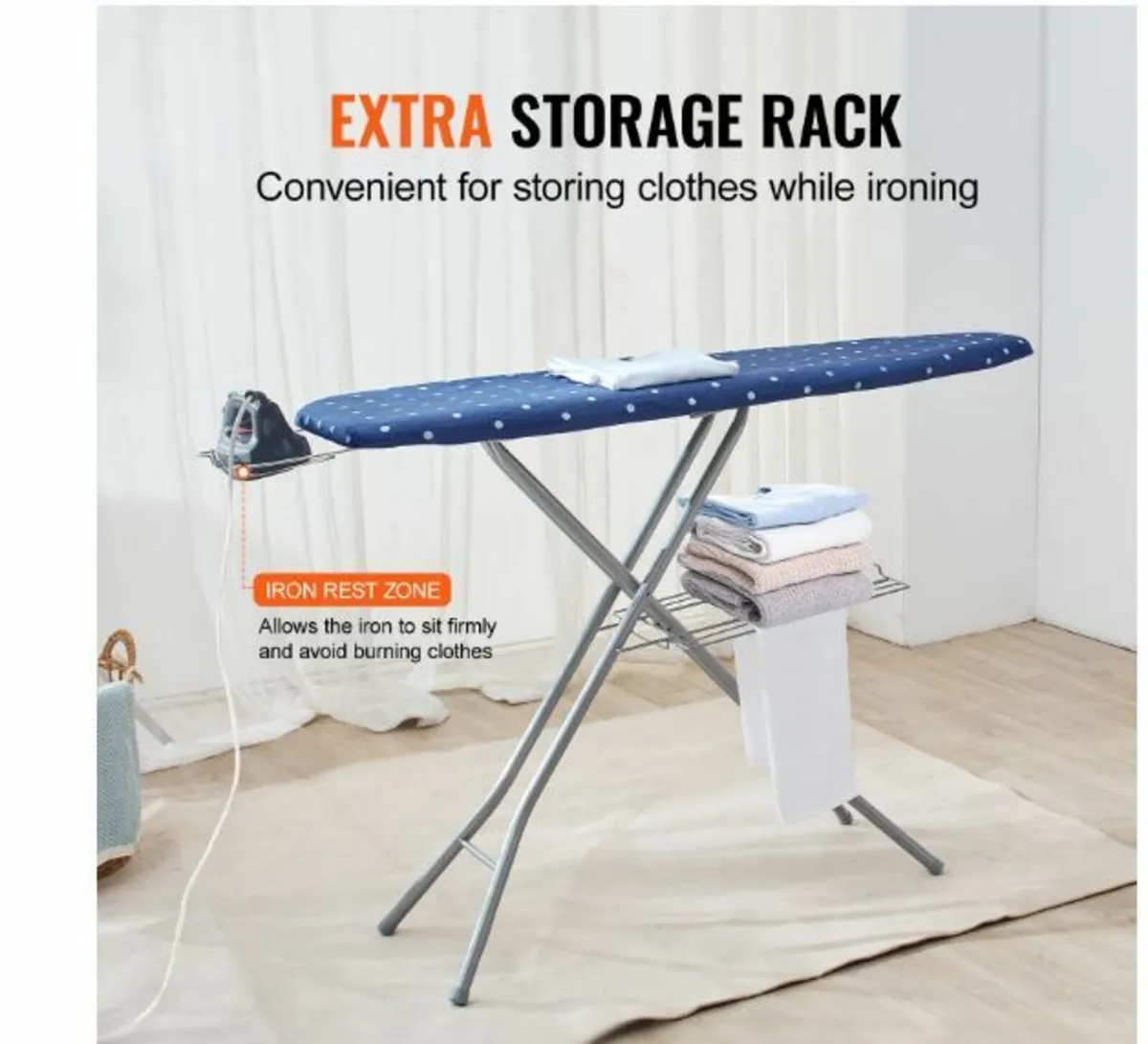 Ironing Board with Bottom Storage Tray - Image 4