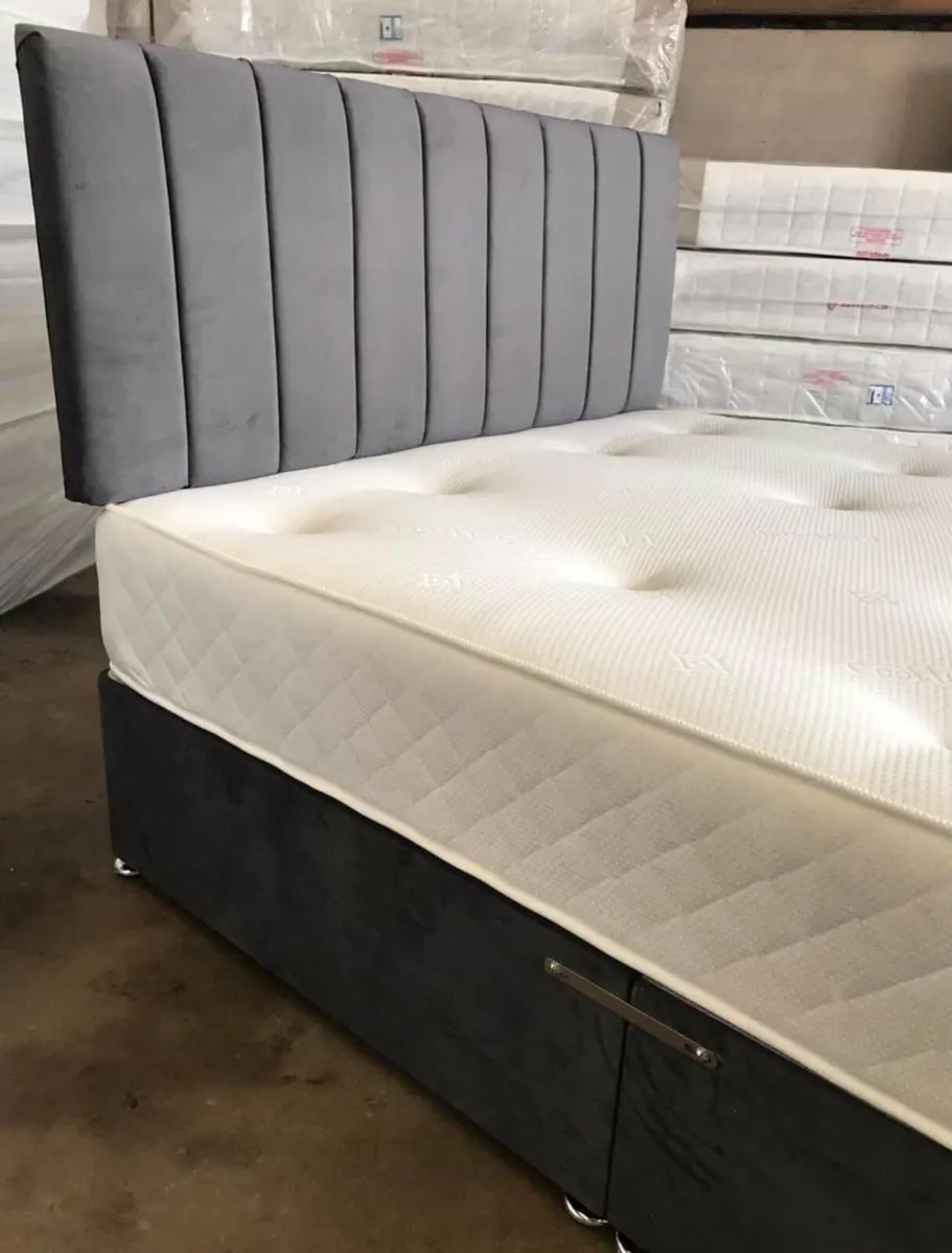 New 4ft6 Divan Beds With Memory Foam Mattress - Image 4
