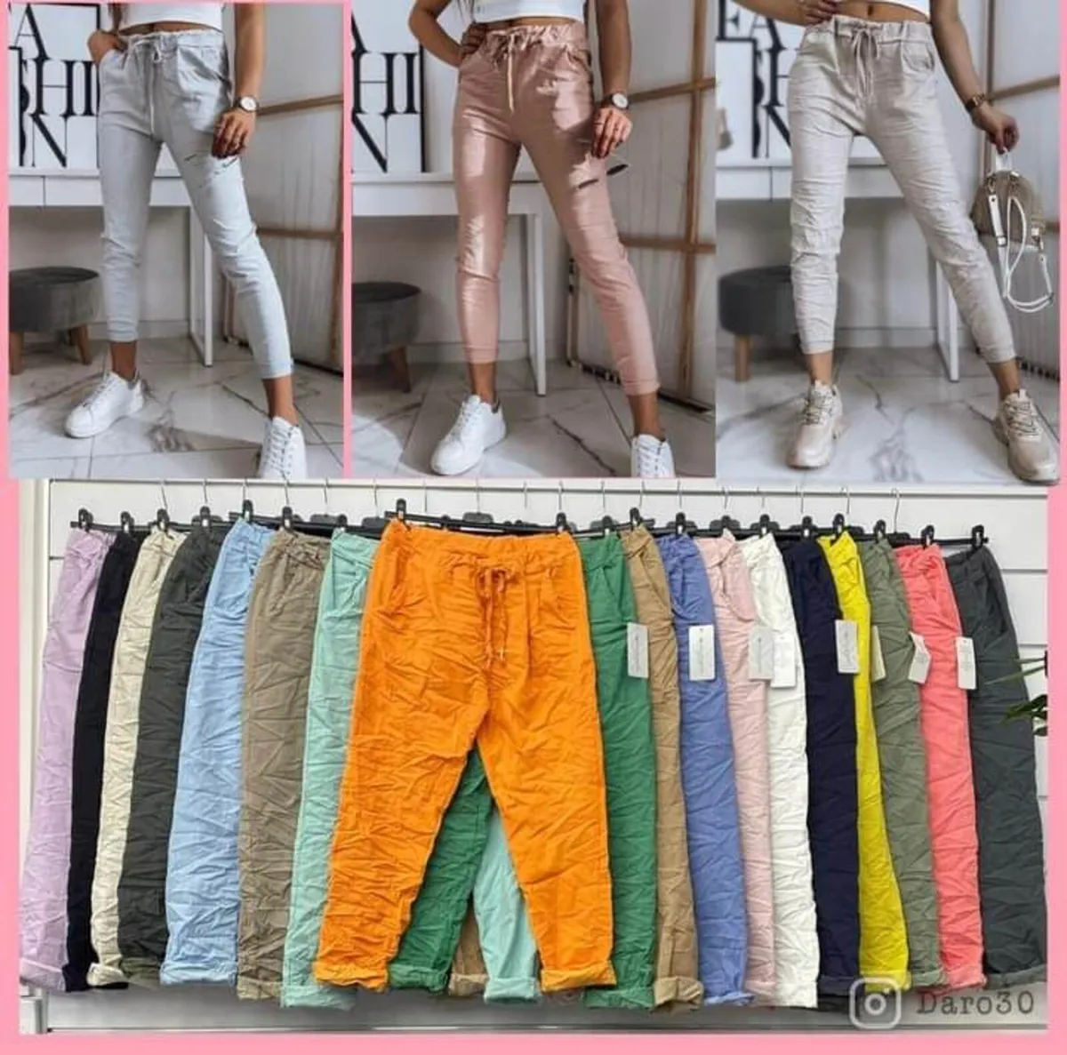 ladies italian stretch trousers 10-16 - Image 1